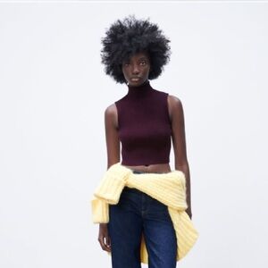 Zara ribbed knit top